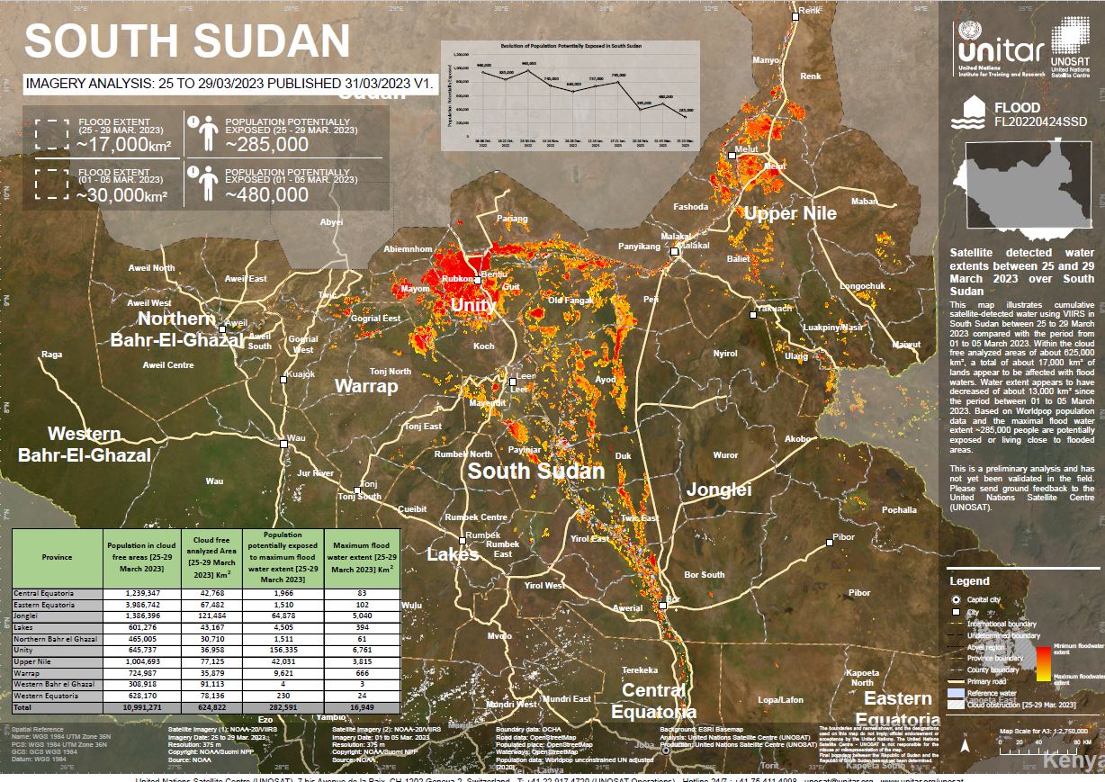 WMap Link Showcases Humanitarian Data Exchange   UNOSAT A3 Natural Landscape FL20220424SSD 25Mar 29Mar2023 SouthSudan Week11.JPG